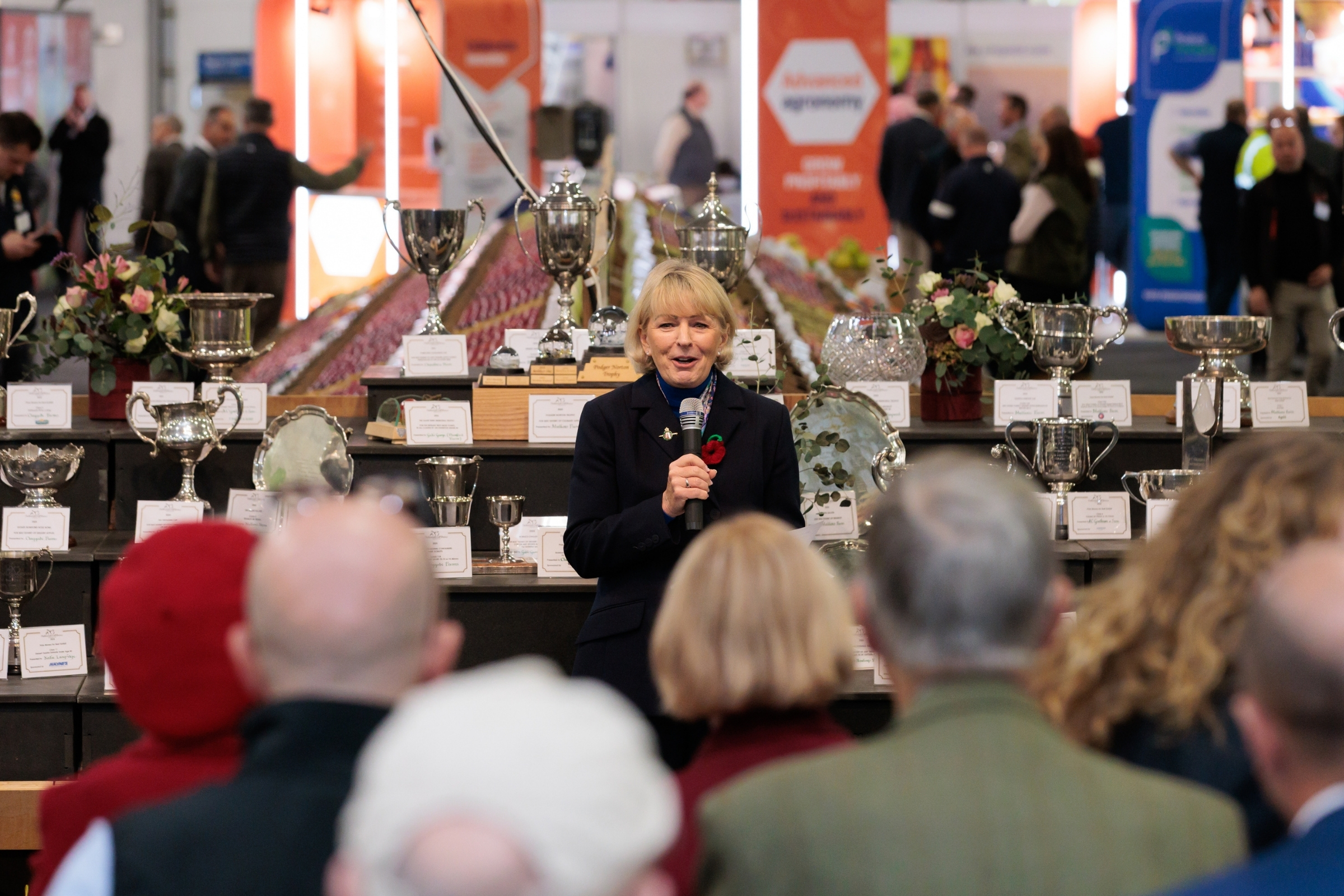 Judith Batchelar OBE opening the 92nd National Fruit Show